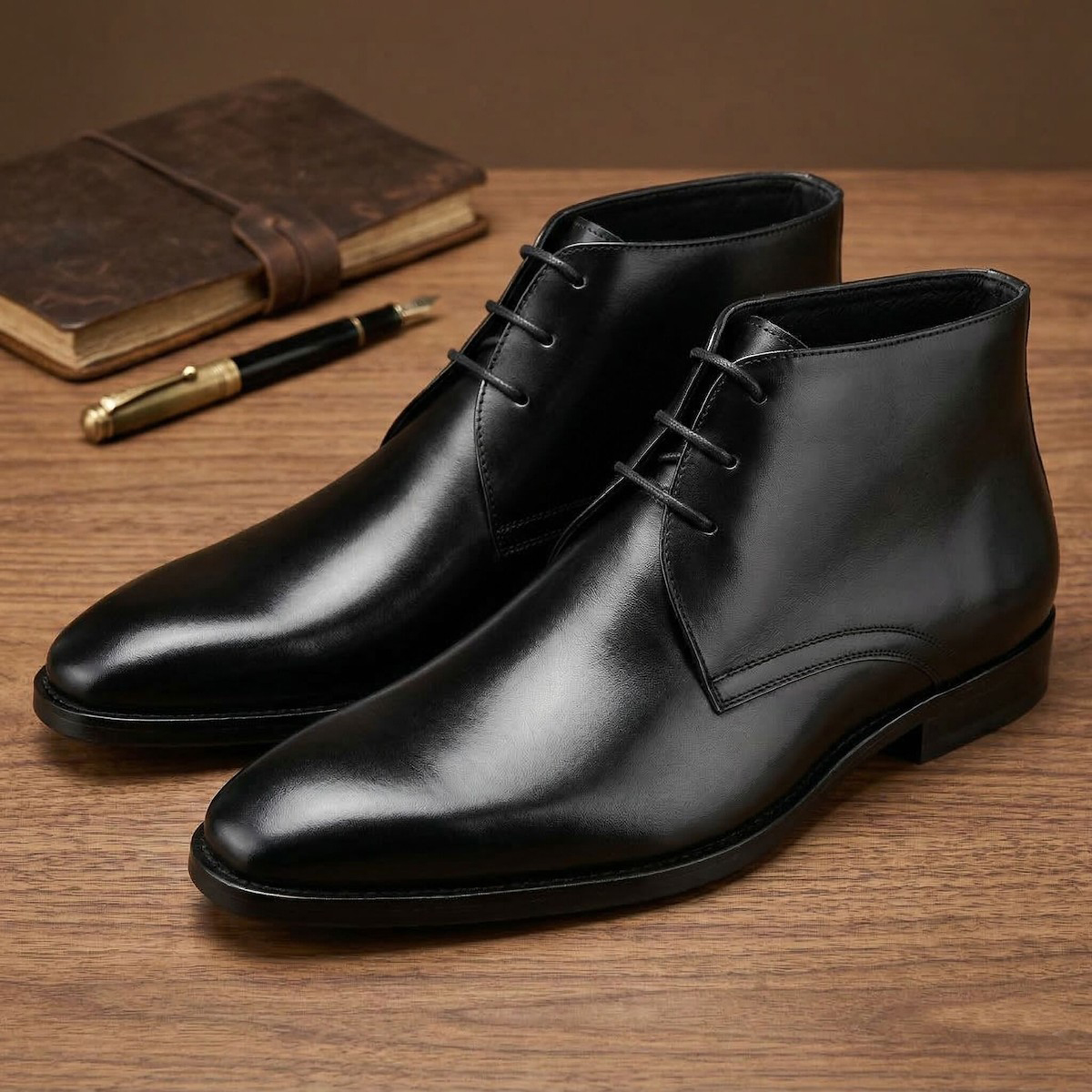 Men'S Accessories Leather - Men's Calf Leather Western Ankle Boots