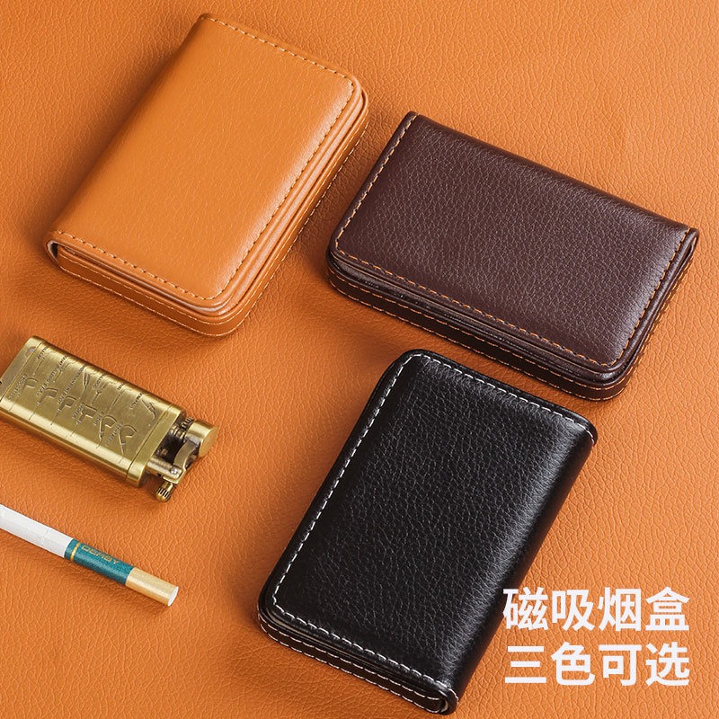 Men'S Accessories Leather - Portable For 8mm Cigarette case PU