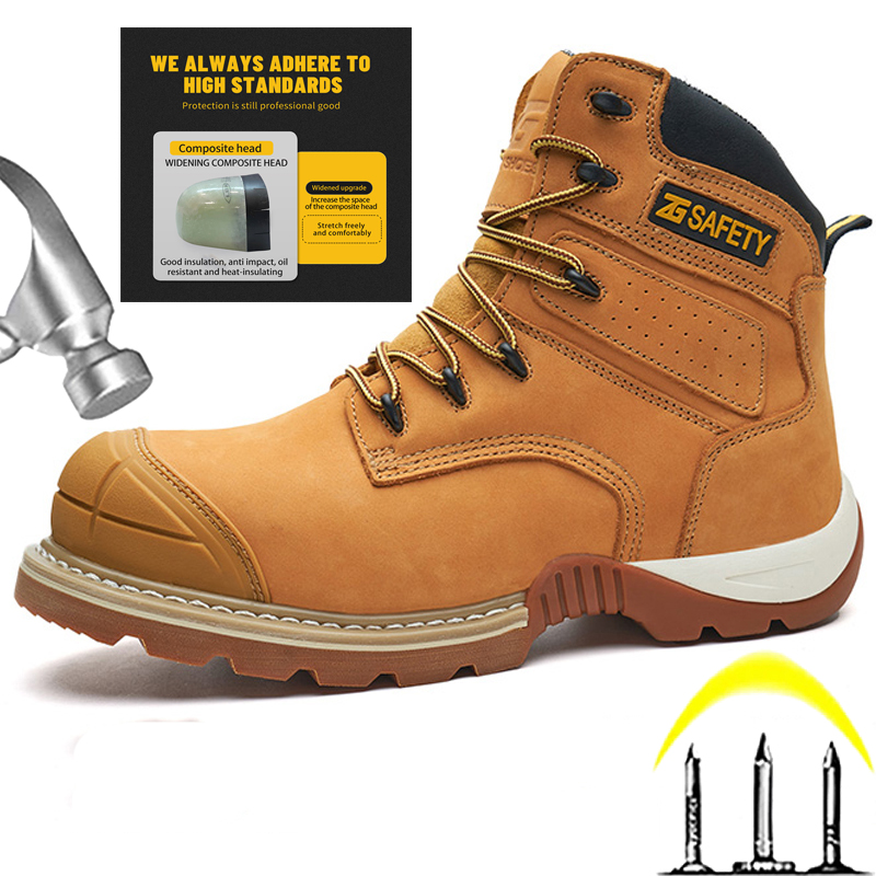 Men'S Accessories Leather - Cowhide Work Boots genuine leather Safety