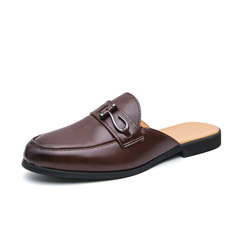 Men'S Accessories Leather - Designer Patent Leather Mens Mules Half