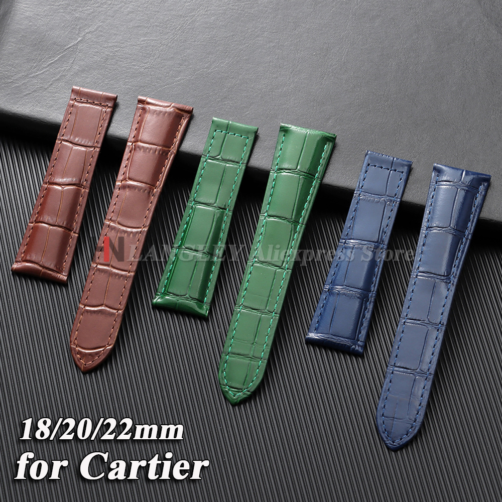 Men'S Accessories London - Crocodile Pattern Leather Watch Straps Men