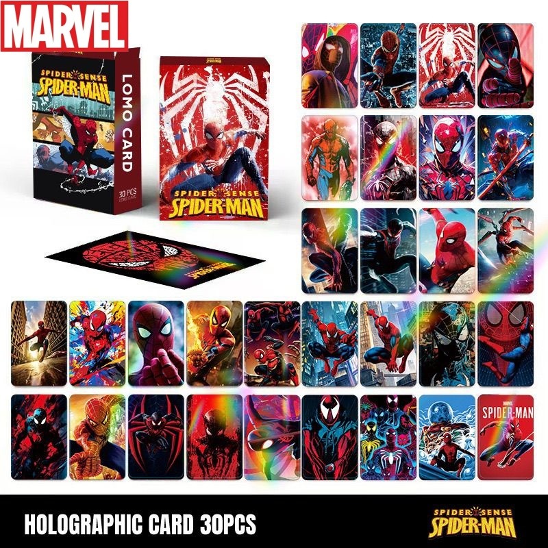 Men Accessories For Gift - Anime merchandise Spider-Man laser flash card