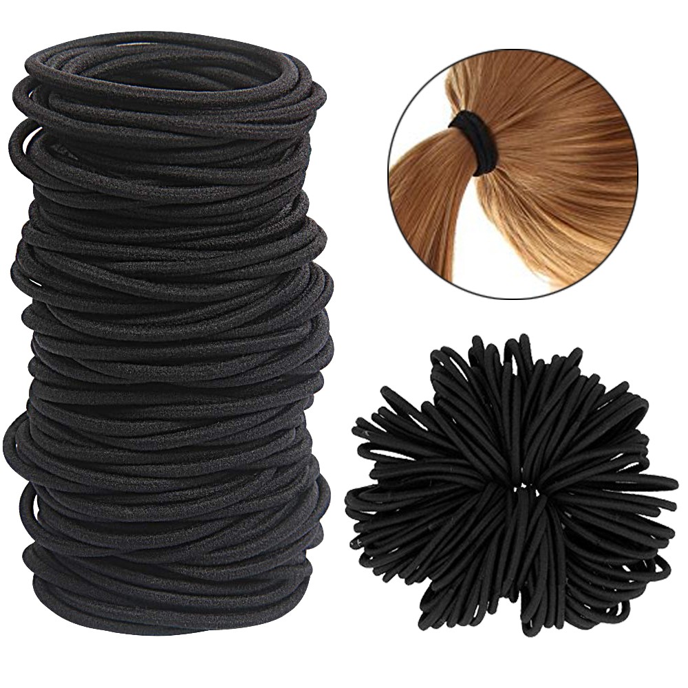 Men Accessories Ring - 10/30/50pcs 4MM Black Small Hair Ties