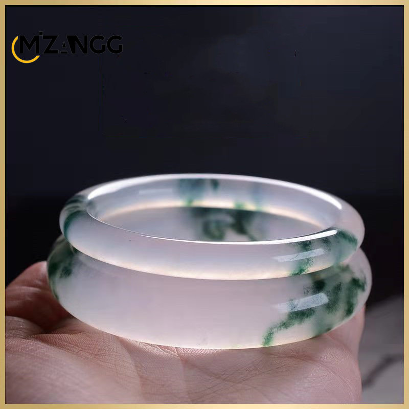 Men Accessories Style - Natural Green Jadeite Bangle Jade Bracelet