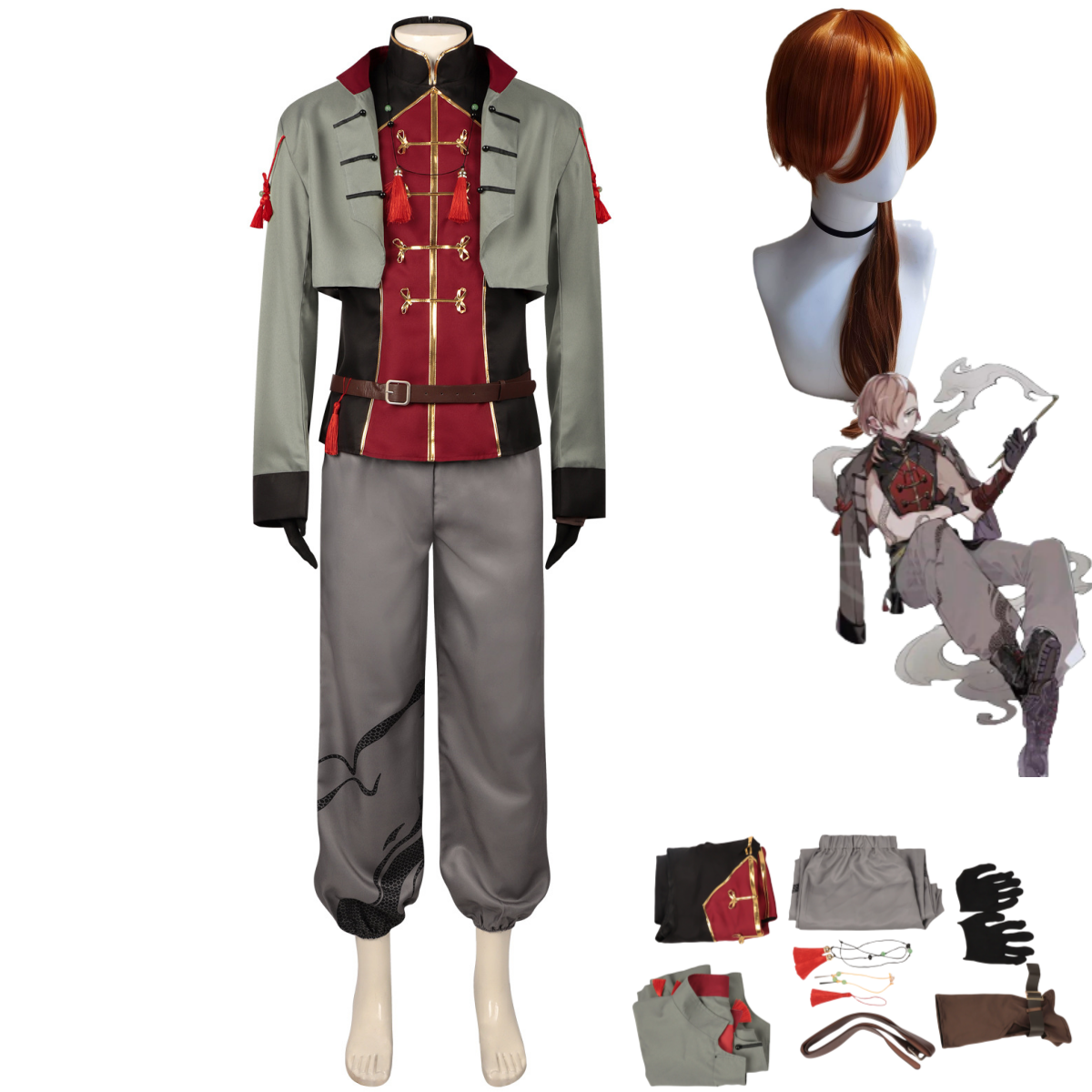 Men Accessories Set - Anime Bungo Stray Dogs Nakahara Chuuya