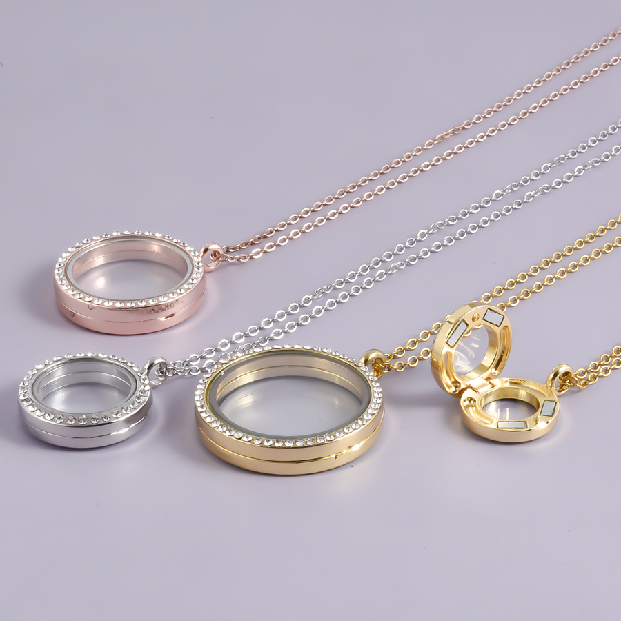 Alloy Round Shiny Rhinestone G - Men Accessories Locket avis et prix