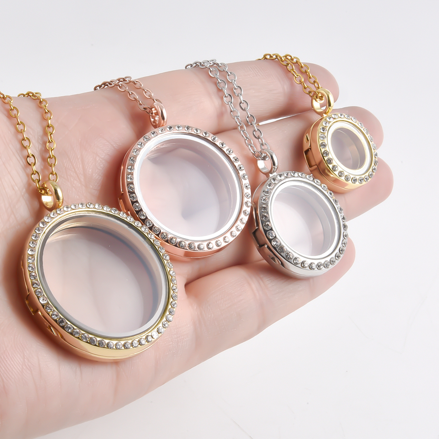 Alloy Round Shiny Rhinestone G - Men Accessories Locket avis et prix