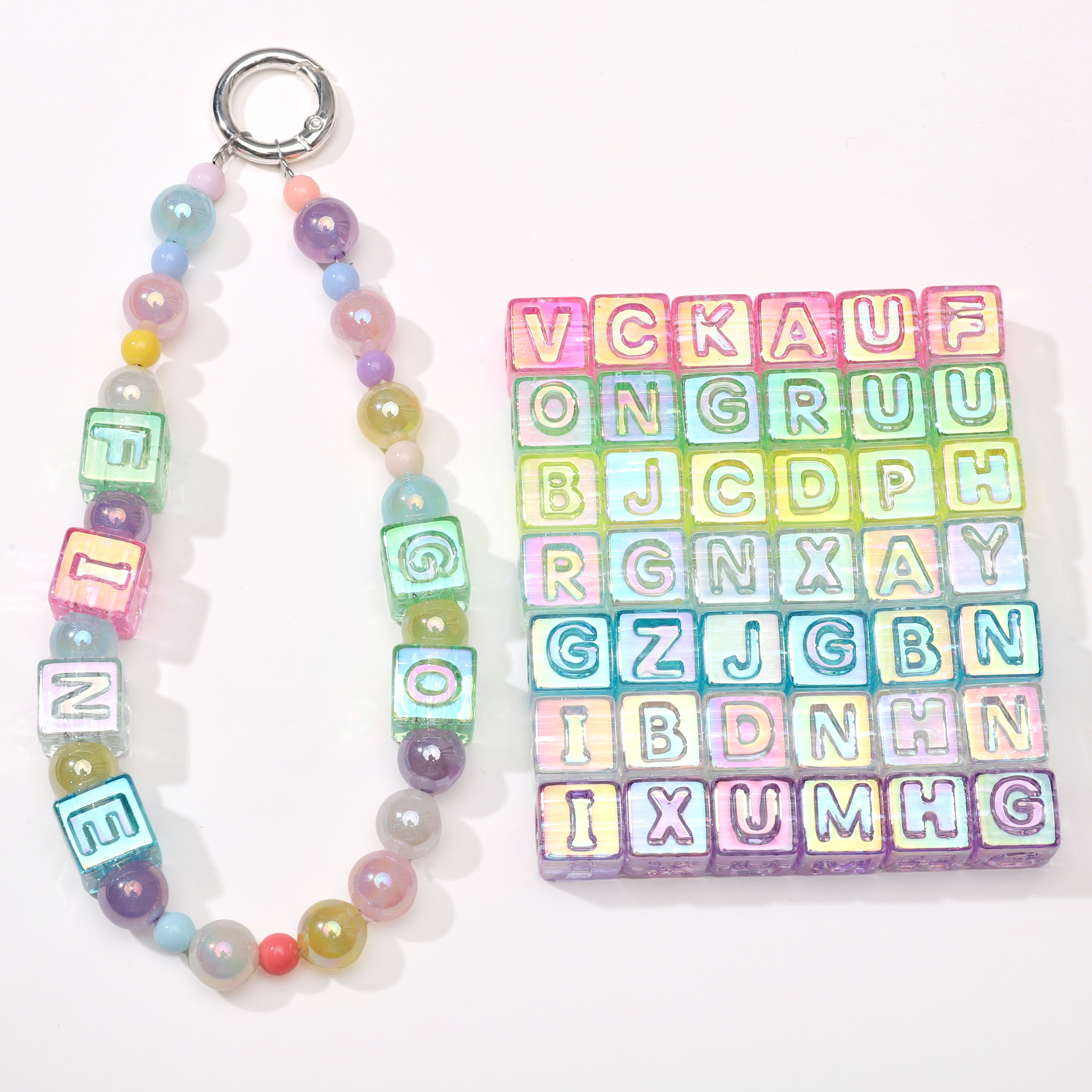 10Pcs beading Colorful Clear L - Men Accessories Bracelet avis et prix