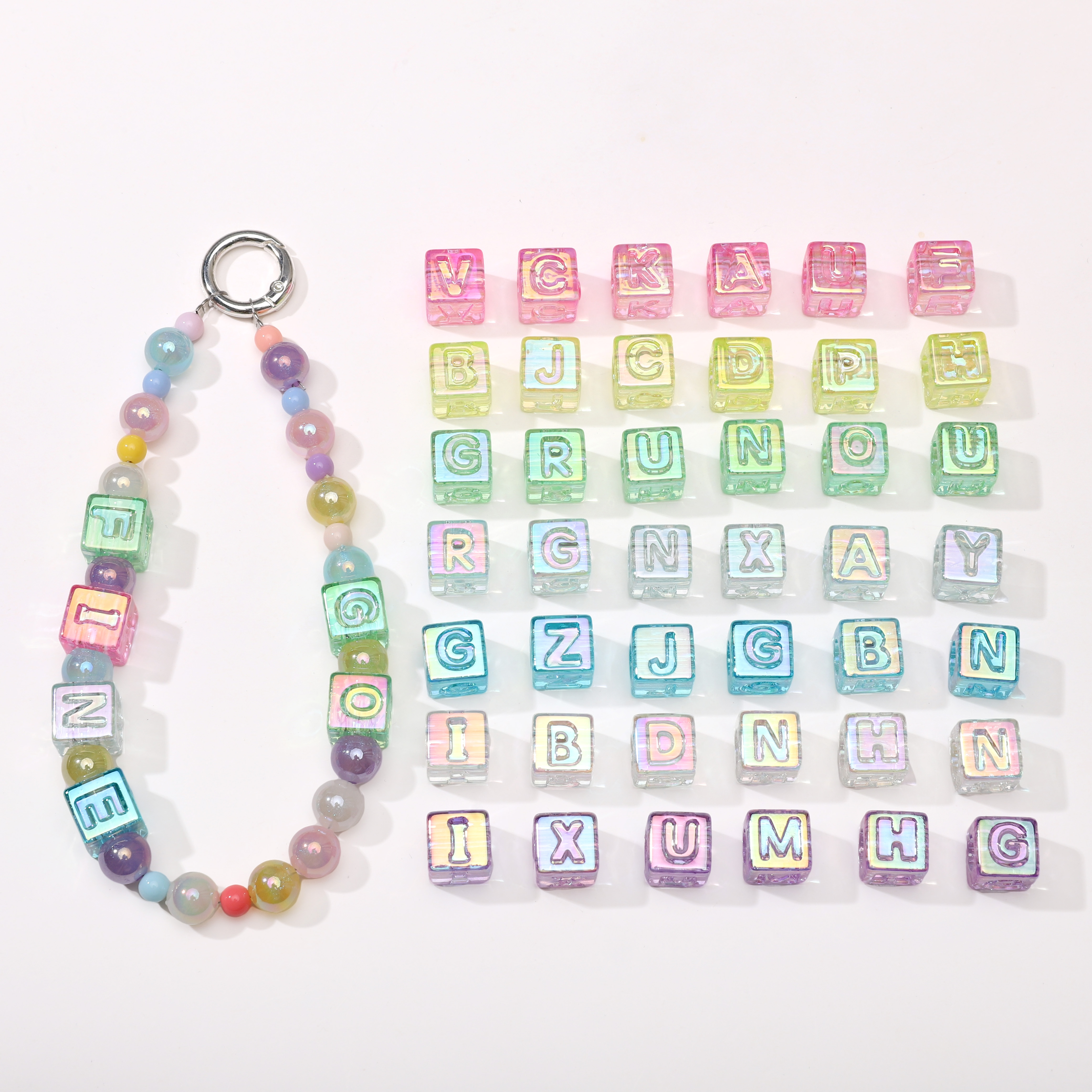 10Pcs beading Colorful Clear L - Men Accessories Bracelet avis et prix