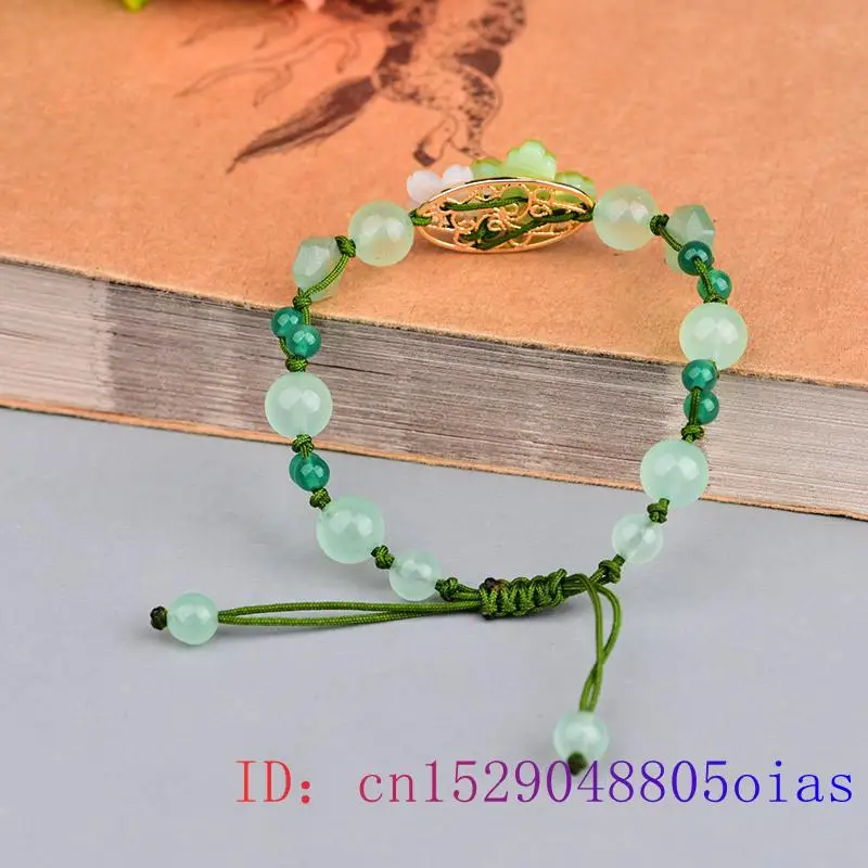 Green Jade Flower Bracelet Amu - Bead Bracelet Men avis et prix