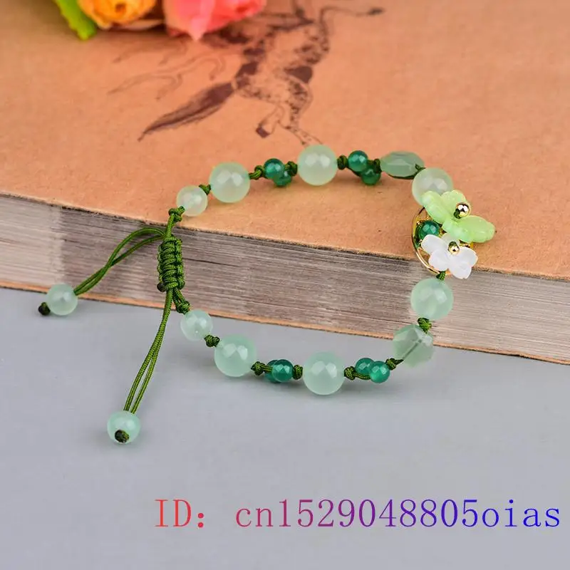 Green Jade Flower Bracelet Amu - Bead Bracelet Men avis et prix