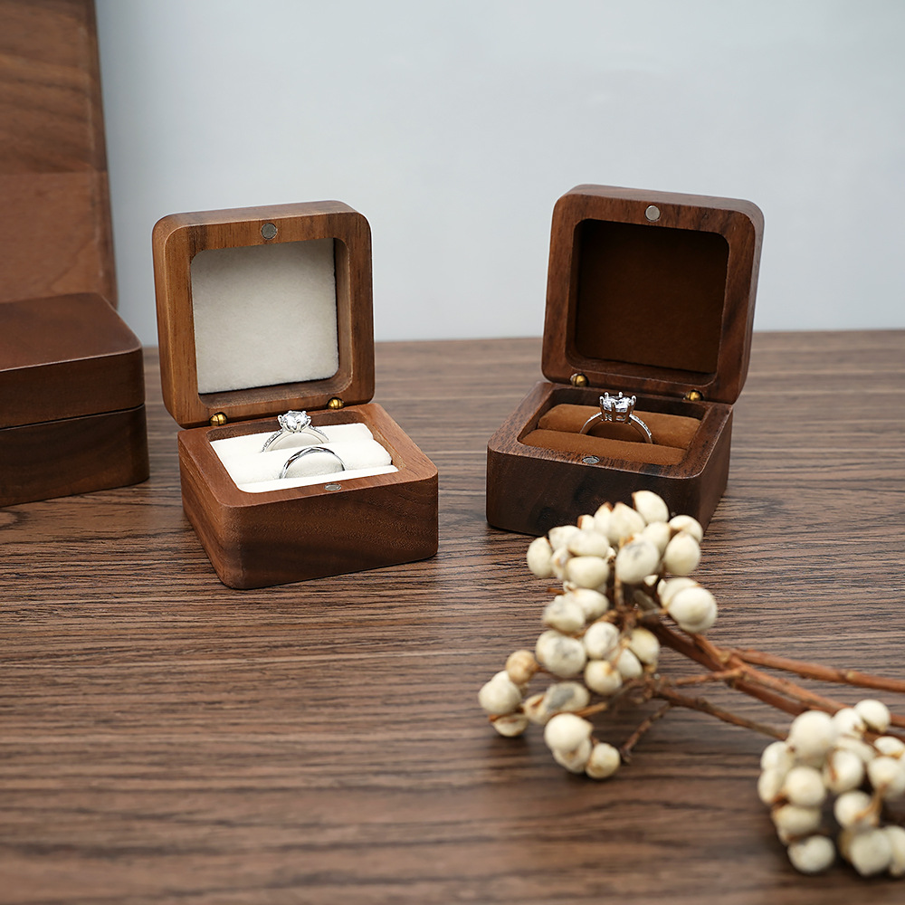 Black Walnut Solid Ring Box Si - Cufflink Box Set avis et prix