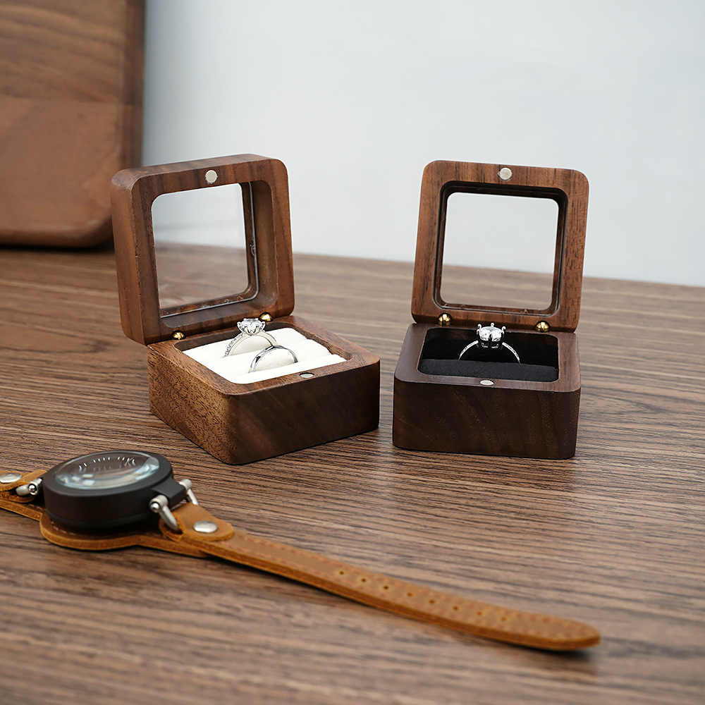 Black Walnut Solid Ring Box Si - Cufflink Box Set avis et prix
