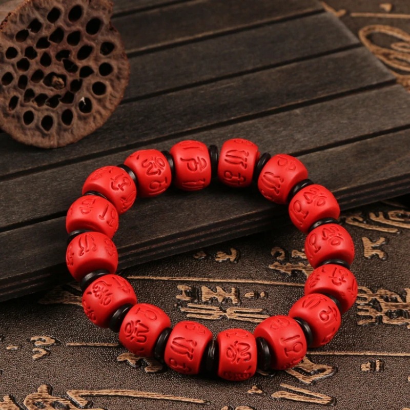 Chinese 13*9MM Beads Red Organ - Bead Bracelet Men avis et prix