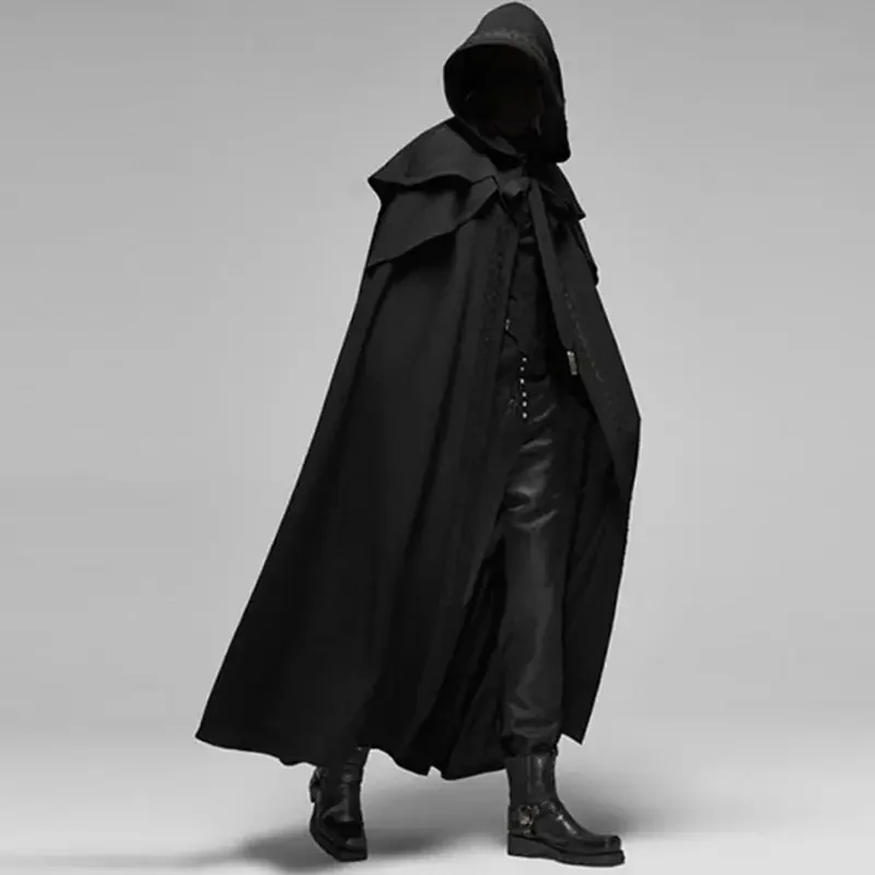 Medieval Vintage Hooded Black  - Men Accessories Style avis et prix