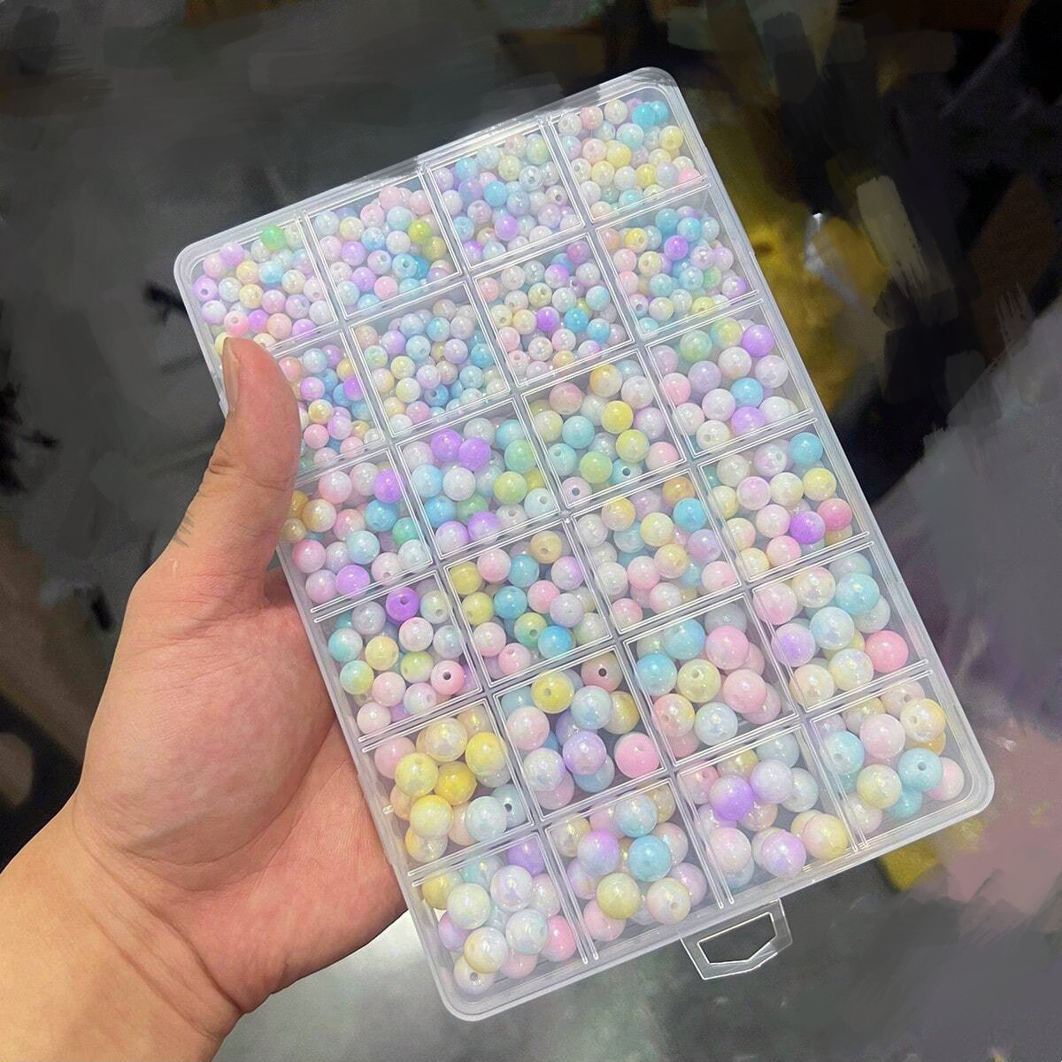 800pcs/24 grid set box 6mm/8mm - Bead Bracelet Men avis et prix