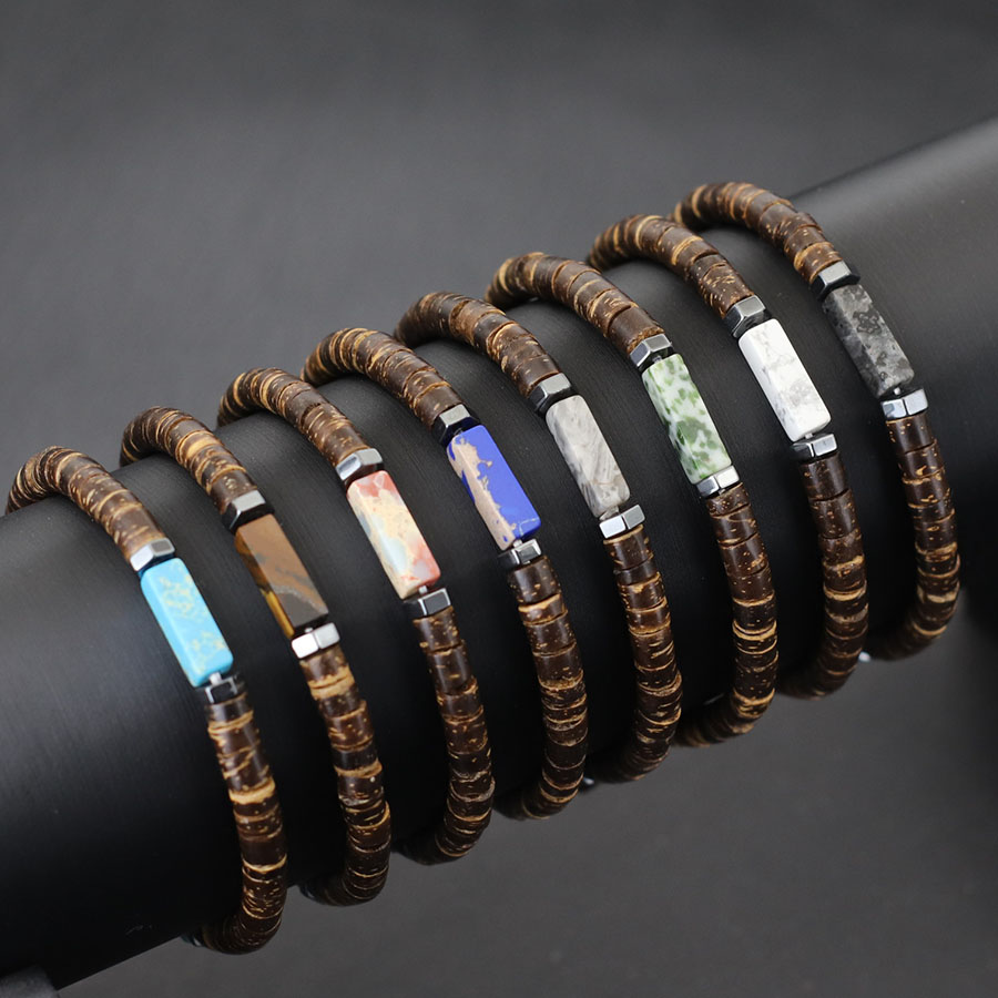 Men Retro 5mm Natural Coconut  - Men Accessories Amazon avis et prix