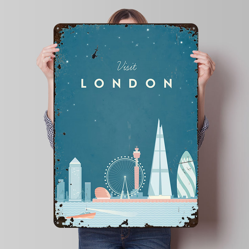 London Metal Poster Custom Wal - Men'S Accessories London avis et prix