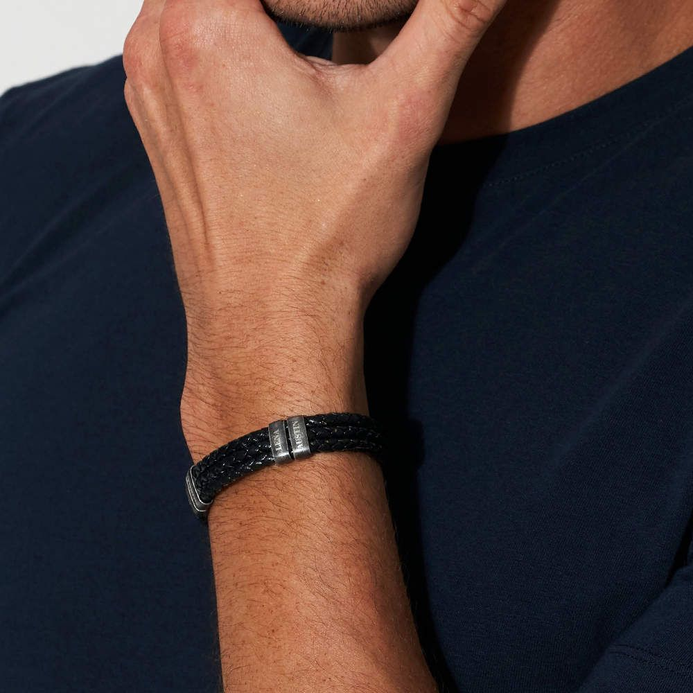 Custom Mens Leather Bracelet P - Bead Bracelet Men avis et prix