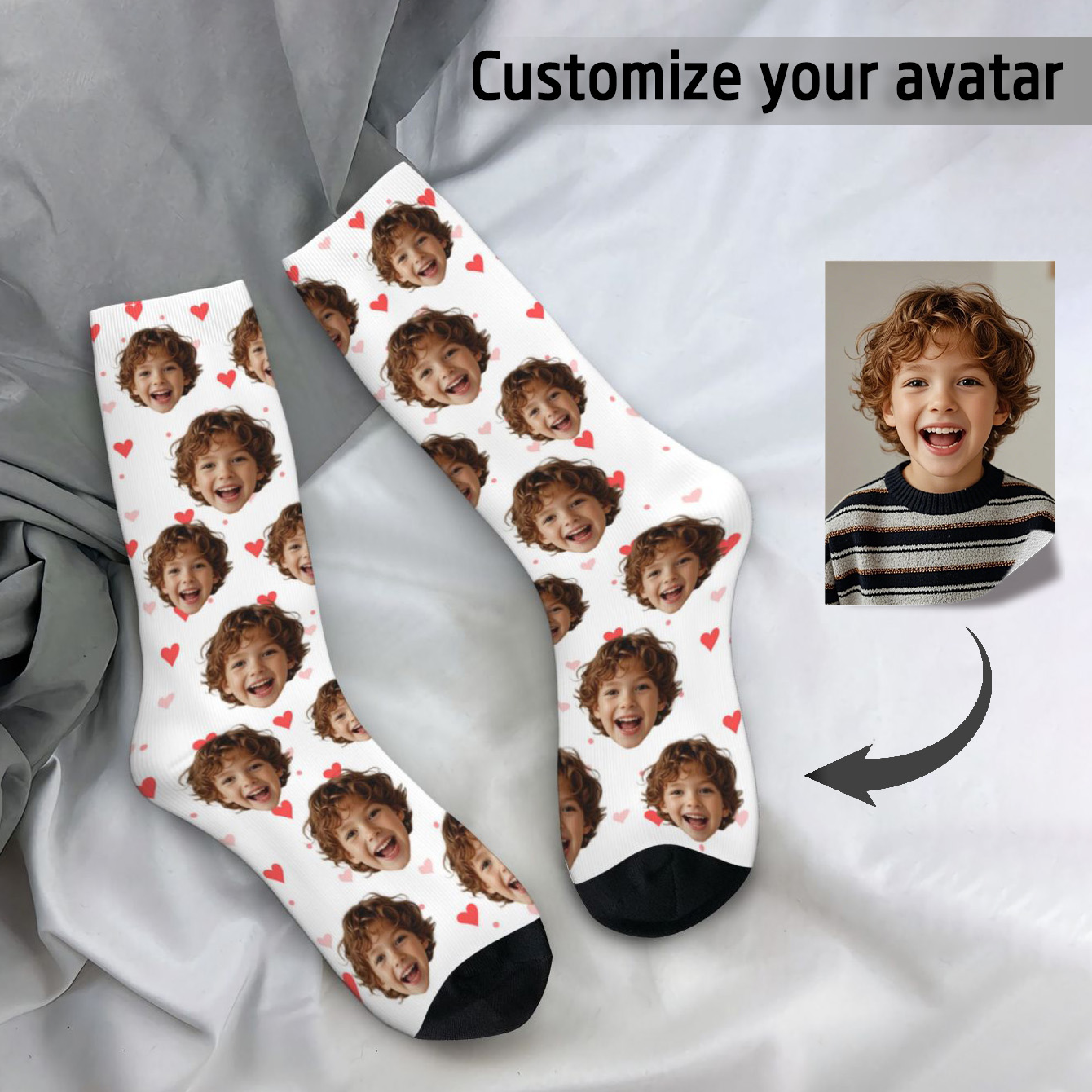 Customized face-shaped socks   - Men Accessories For Gift avis et prix