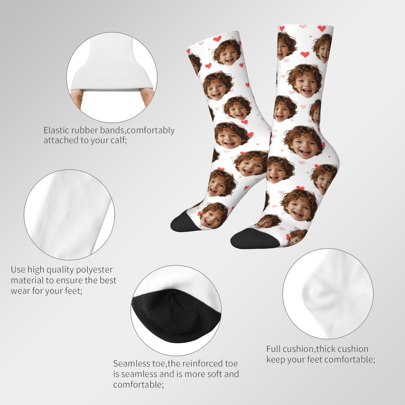 Customized face-shaped socks   - Men Accessories For Gift avis et prix