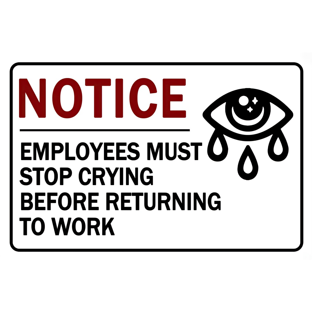Employees Must Stop Crying bef - Men'S Accessories Office avis et prix