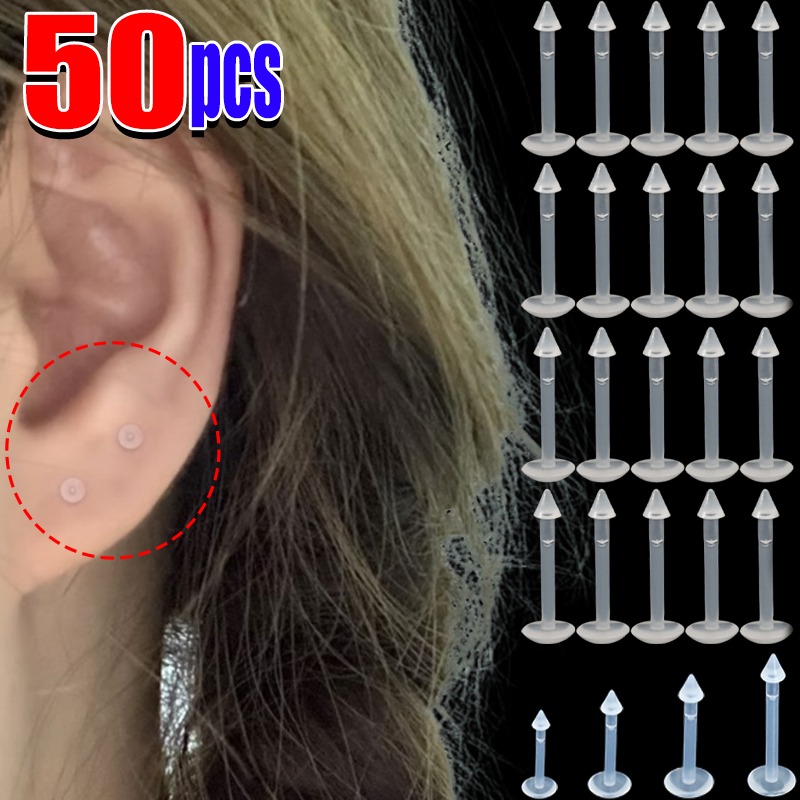 10-50Pcs Transparent Lip Studs - Men Accessories Ring avis et prix