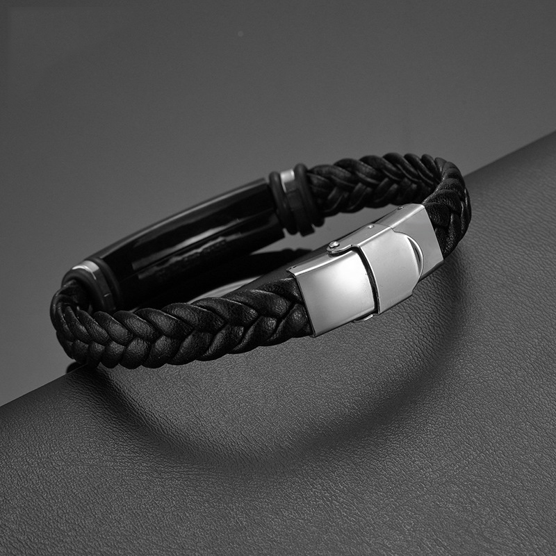 Personalized Leather Bracelet  - Bead Bracelet Men avis et prix