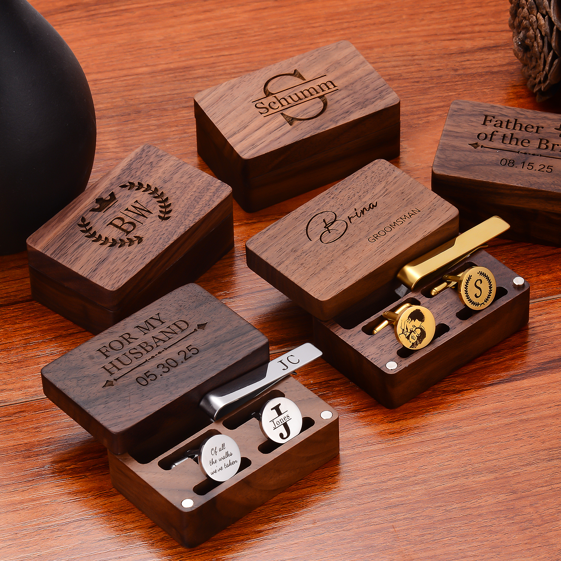 Custom Metal Cufflinks Tie Cli - Cufflink Box Set avis et prix