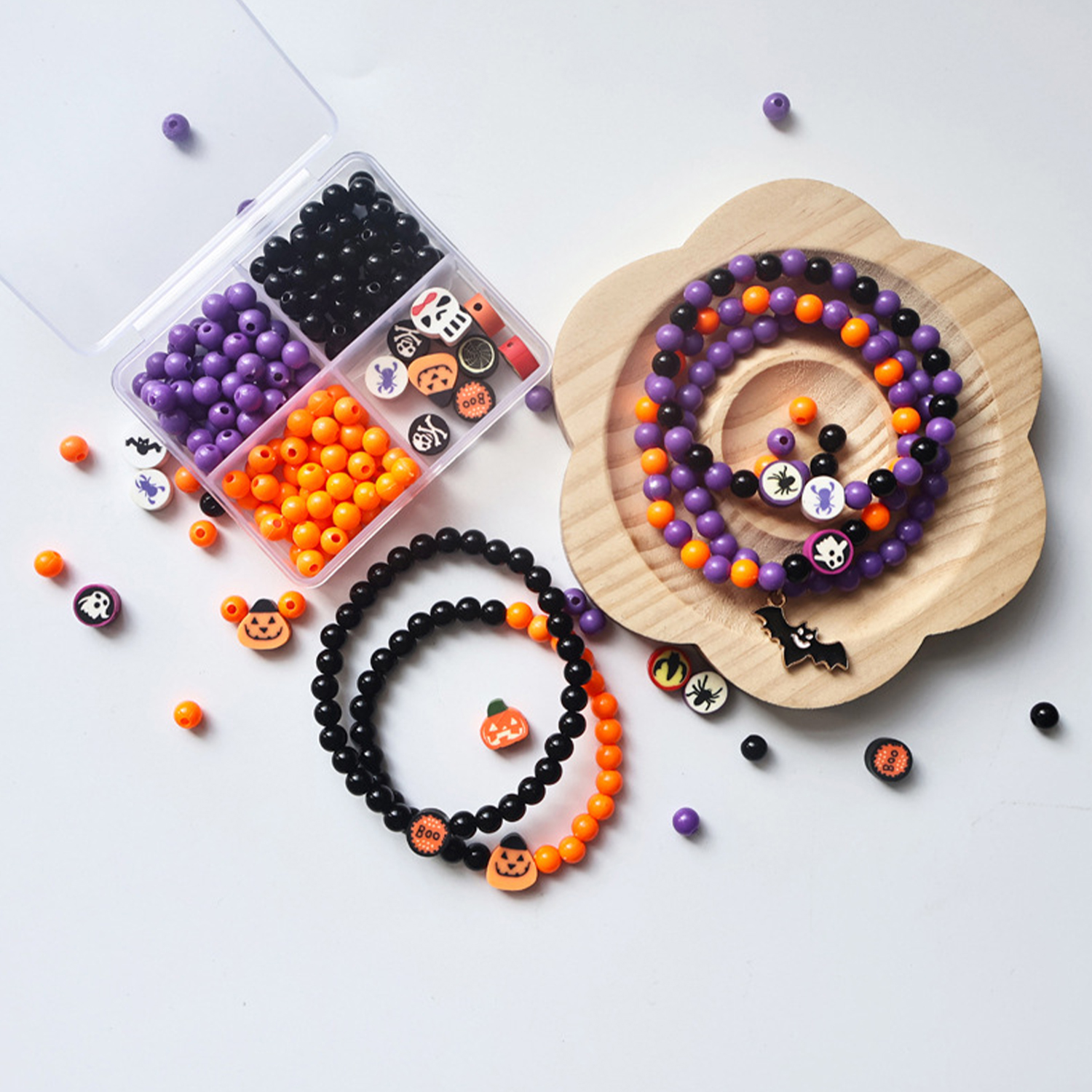 Halloween 4 grid beading set,  - Bead Bracelet Men avis et prix