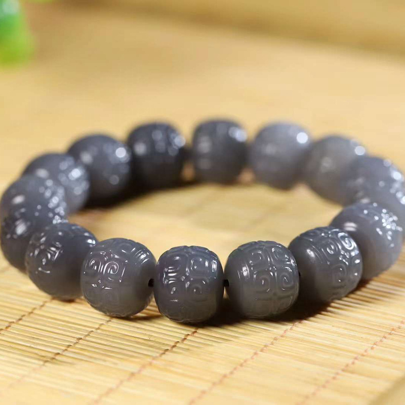 Natural Hetian Jade Qinghai Ol - Bead Bracelet Men avis et prix