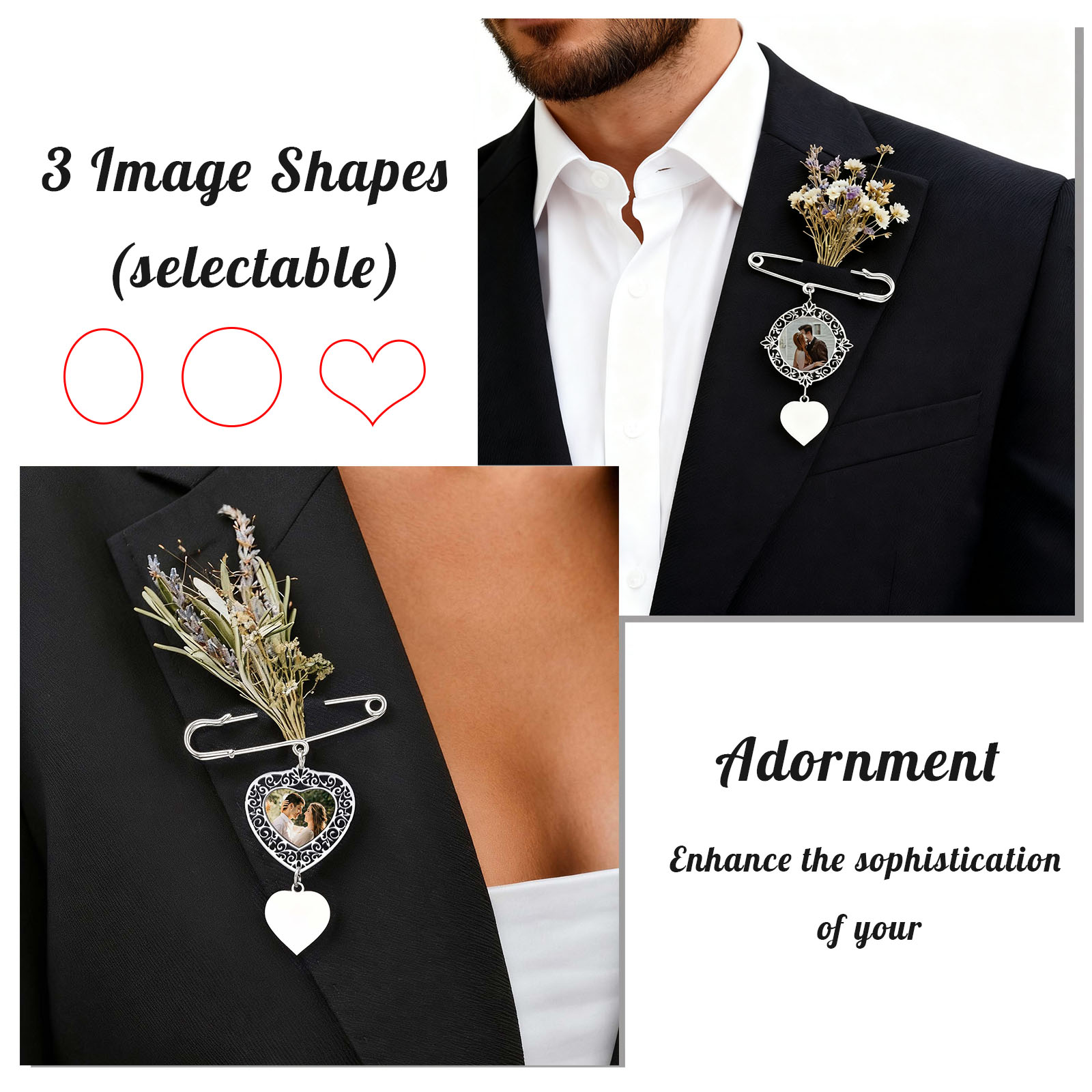 Custom Picture Badge Brooches  - Men'S Accessories Office avis et prix