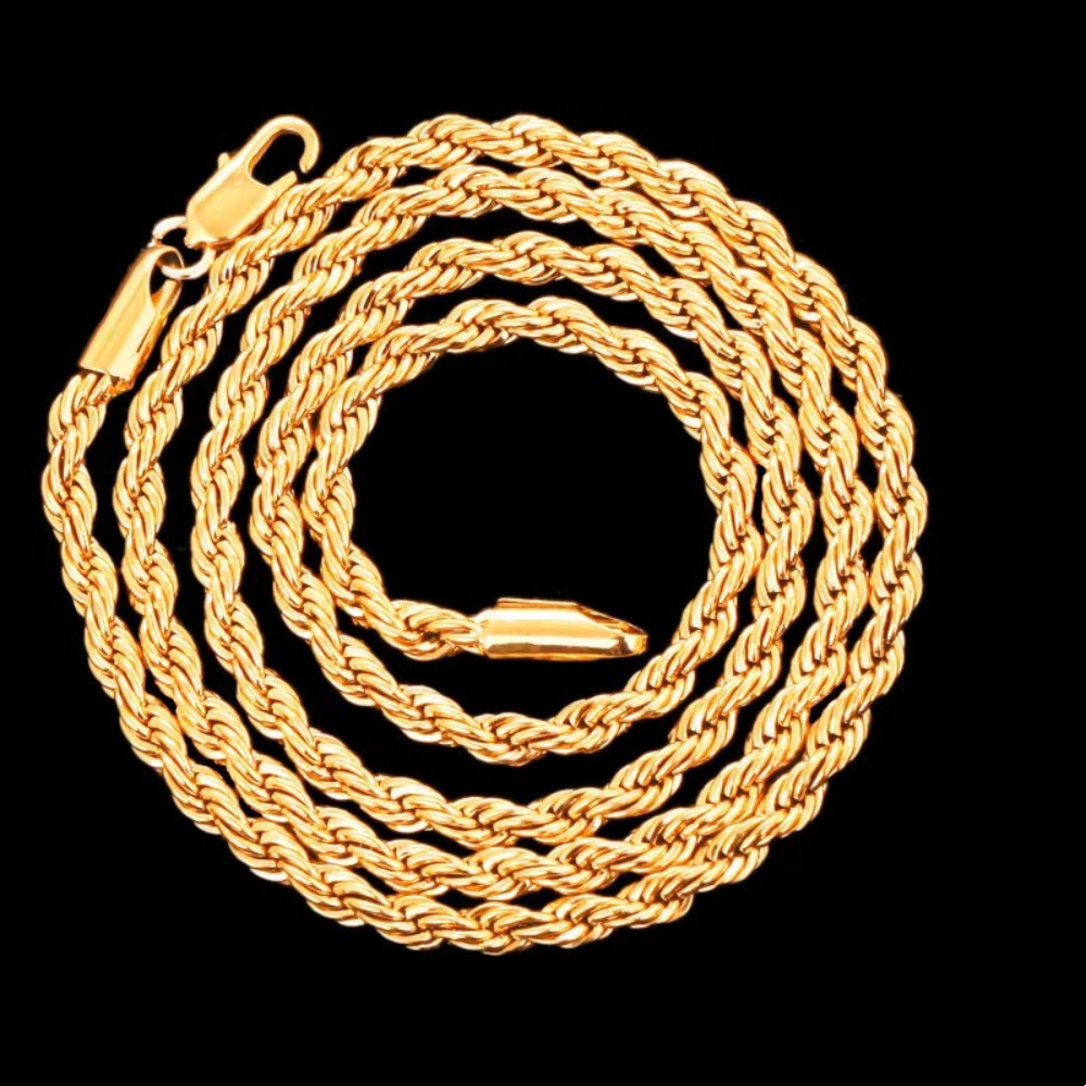 45-60cm Beautiful 18K Gold 4mm - Men'S Accessories Office avis et prix