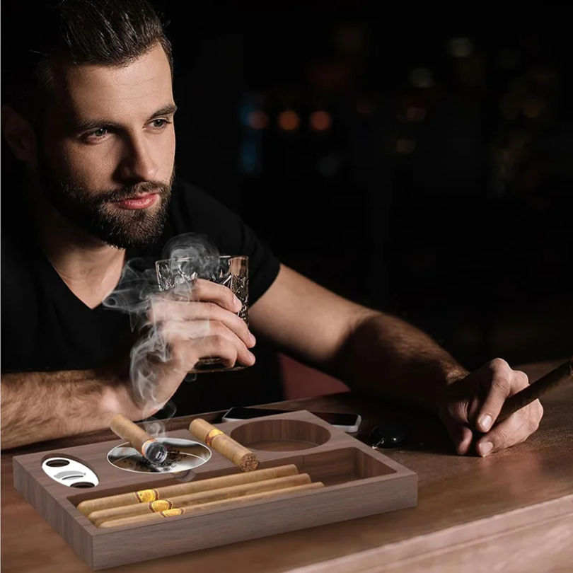 New Cigar Ashtray with Cigar C - Men'S Accessories Tray avis et prix