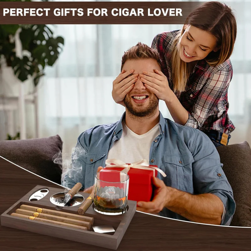New Cigar Ashtray with Cigar C - Men'S Accessories Tray avis et prix