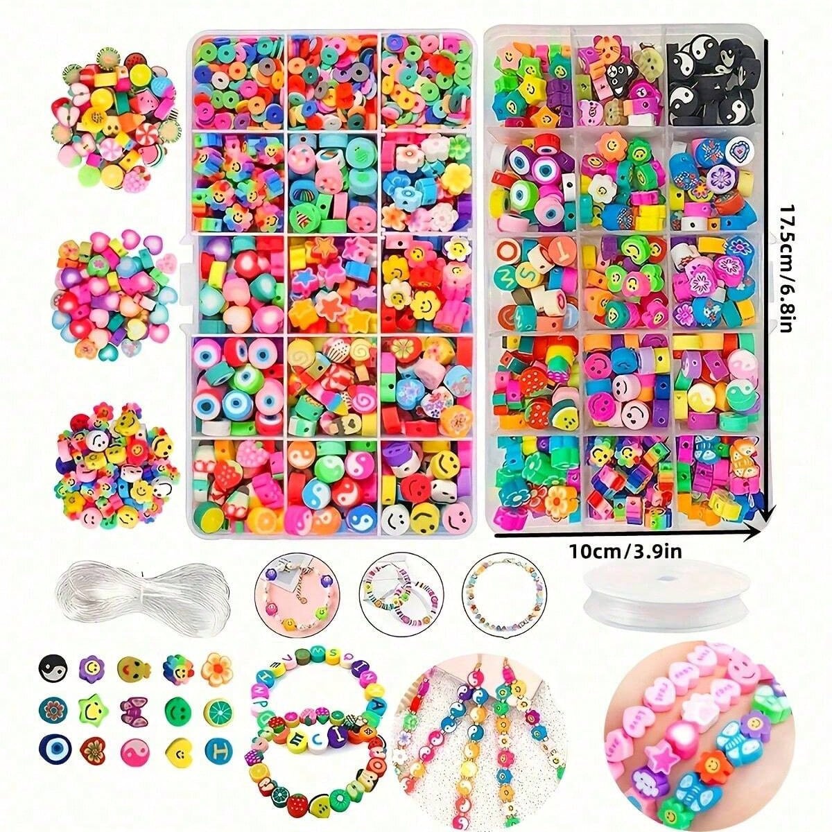 1450/1200/250pcs Polymer Clay  - Bead Bracelet Men avis et prix