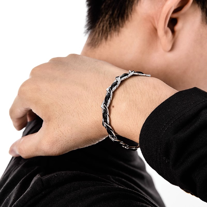Trendy Titanium Steel Leather  - Men'S Accessories High End avis et prix
