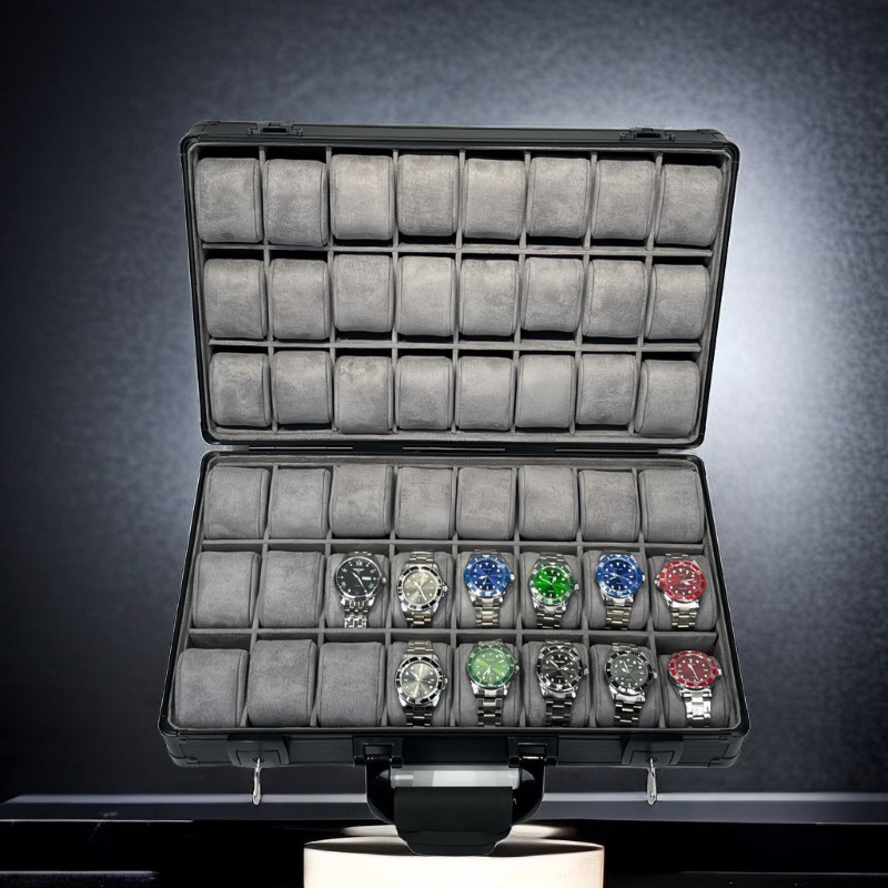 Aluminum Green Watch Box Mens  - Men'S Accessories Tray avis et prix