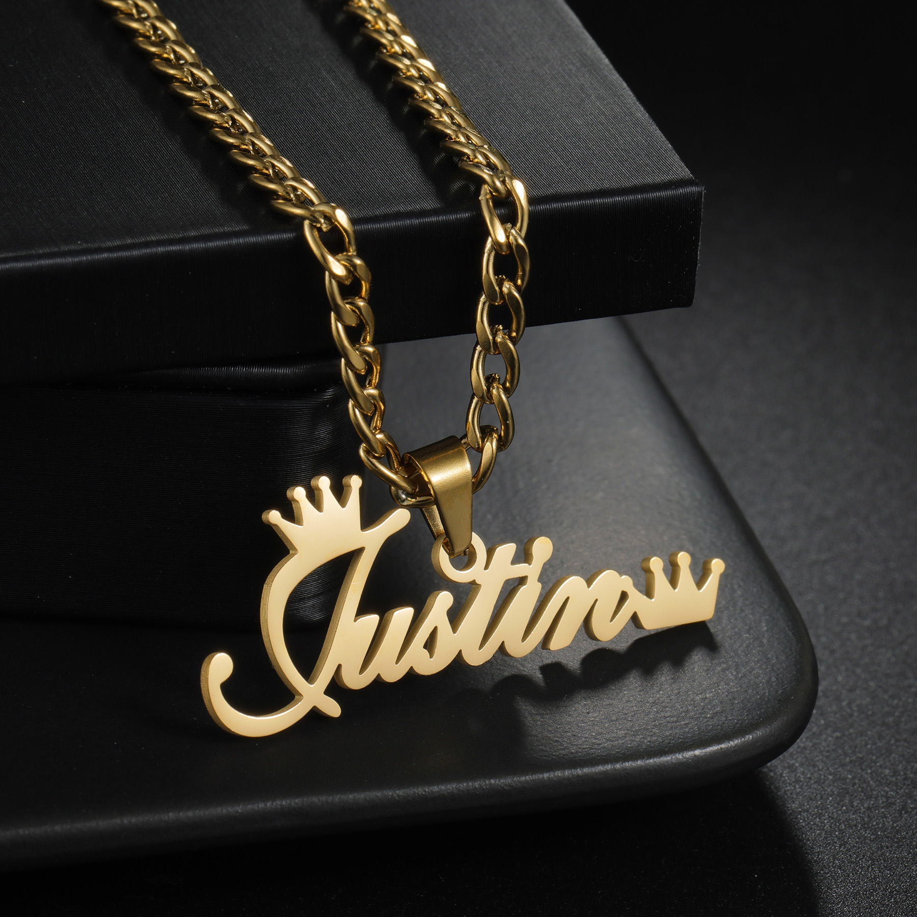 Customized Name Necklace Brace - Men Accessories Bracelet avis et prix