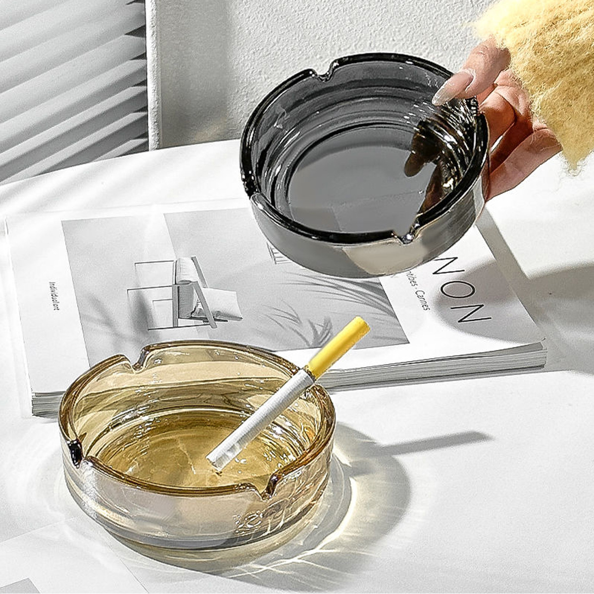 Transparent Glass Ashtray Ciga - Men'S Accessories Tray avis et prix