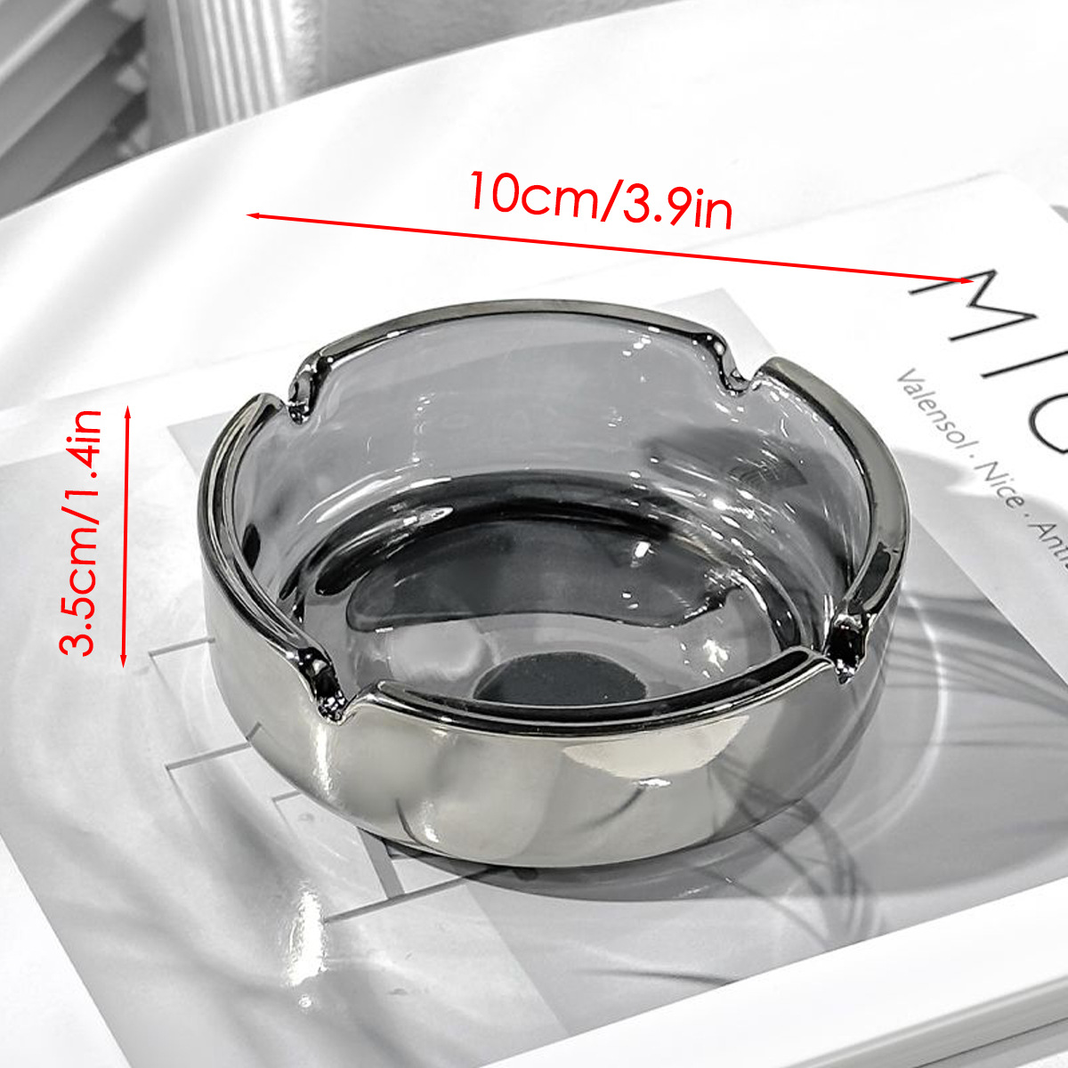 Transparent Glass Ashtray Ciga - Men'S Accessories Tray avis et prix