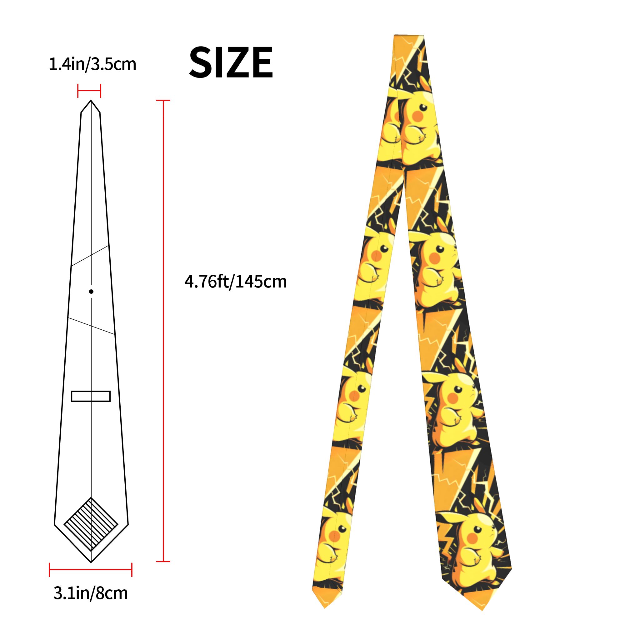 Cute Pikachu Neckties Men Slim - Men'S Accessories Office avis et prix