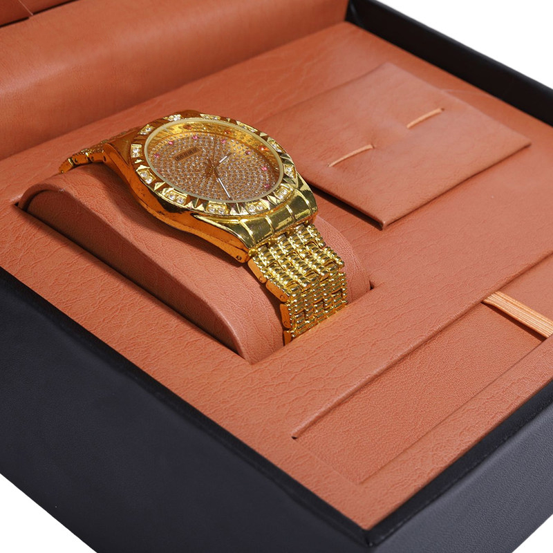 PU Leather Luxury Jewelry and  - Cufflink Box Set avis et prix