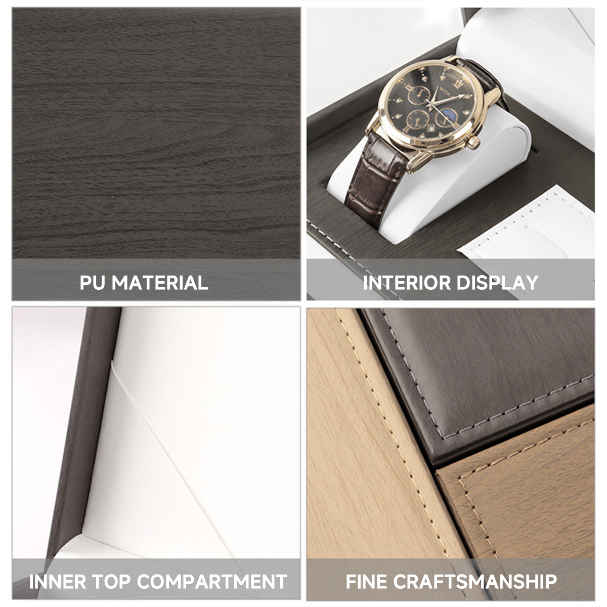 PU Leather Luxury Jewelry and  - Cufflink Box Set avis et prix