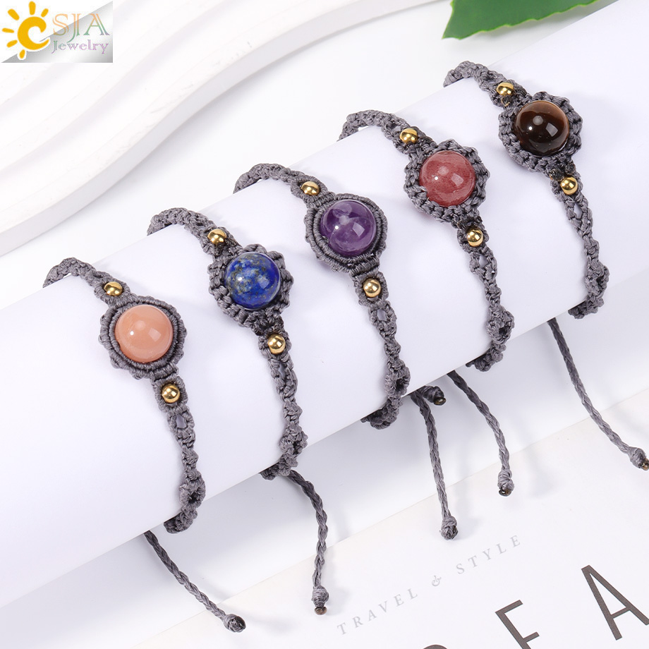 Handmade Rope Braided Macrame  - Bead Bracelet Men avis et prix