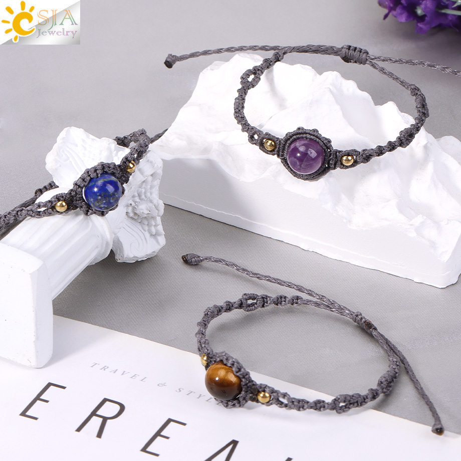 Handmade Rope Braided Macrame  - Bead Bracelet Men avis et prix