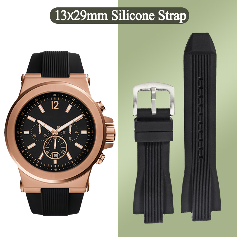 13x29mm Silicone Watch Strap f - Men Accessories Mk avis et prix