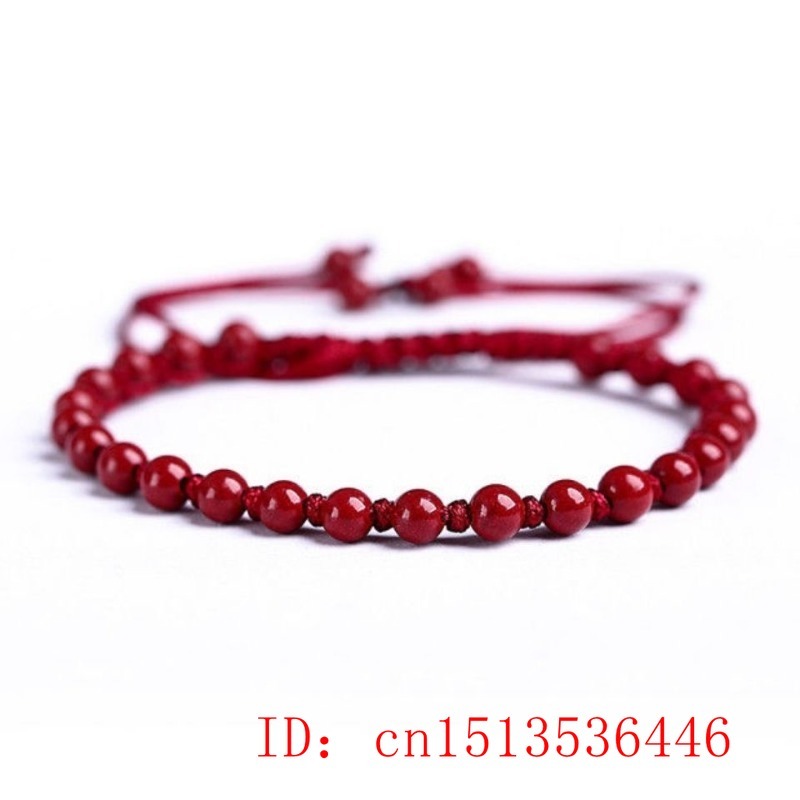 Customized Natural Red Cinnaba - Bead Bracelet Men avis et prix