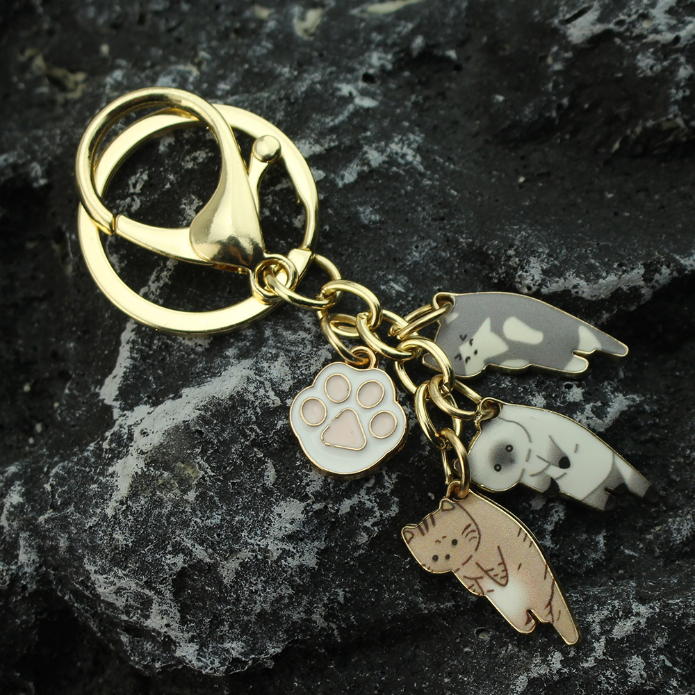 Kawaii Cat Keychain Pet Paw Ke - Men Accessories Ring avis et prix