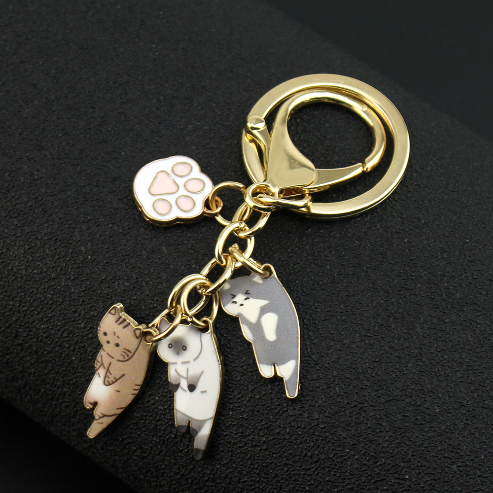 Kawaii Cat Keychain Pet Paw Ke - Men Accessories Ring avis et prix